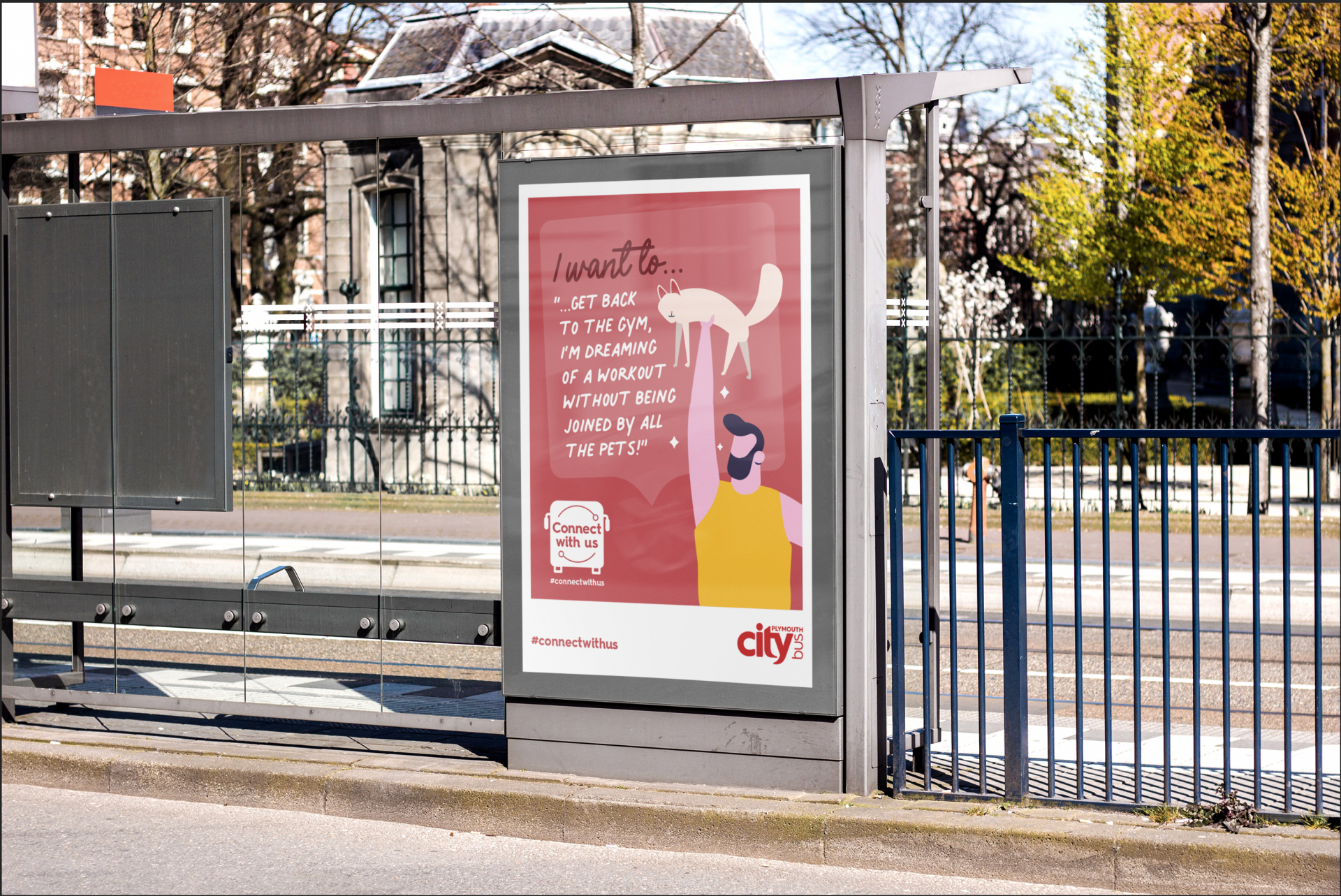 plymouth citybus connect with us campaign poster