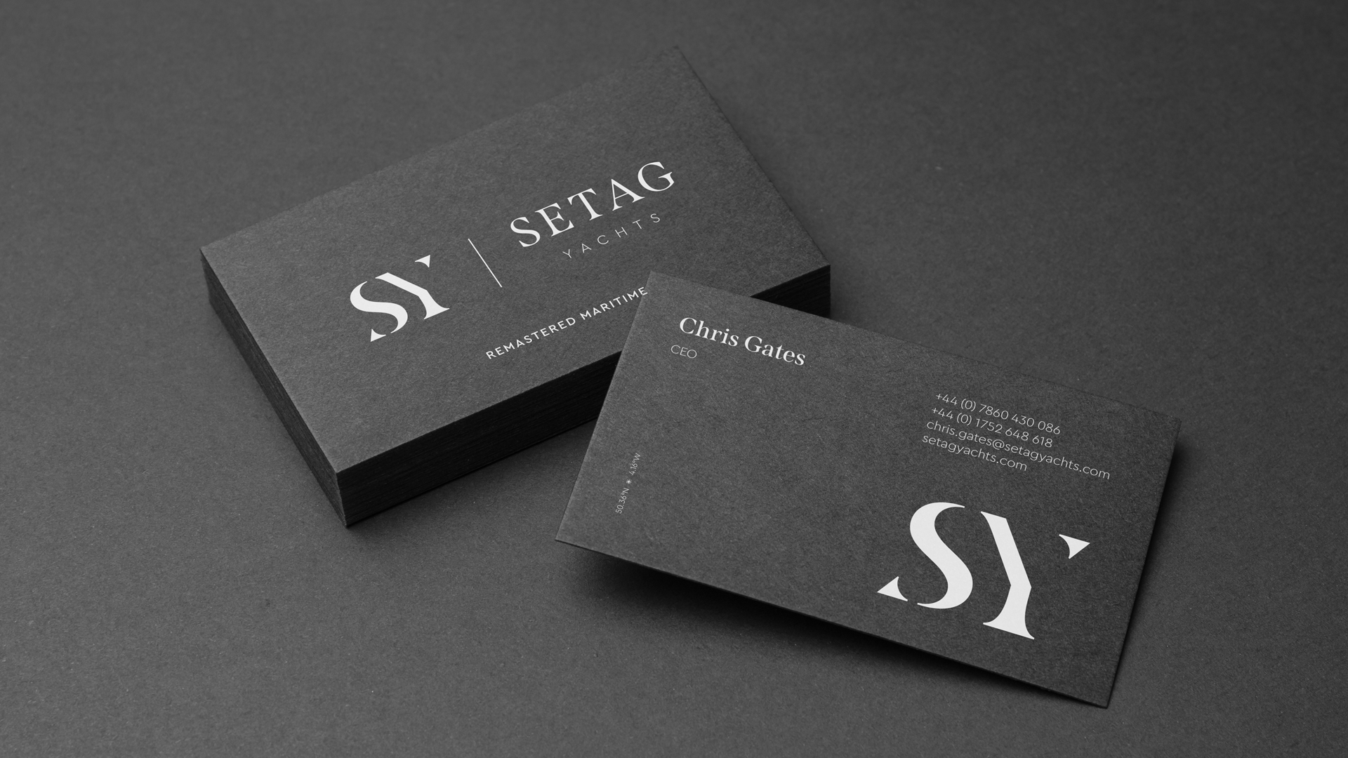 setag yachts luxury business cards